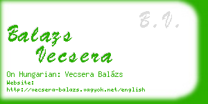balazs vecsera business card
